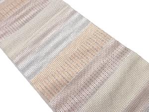 格子模様織出し袋帯